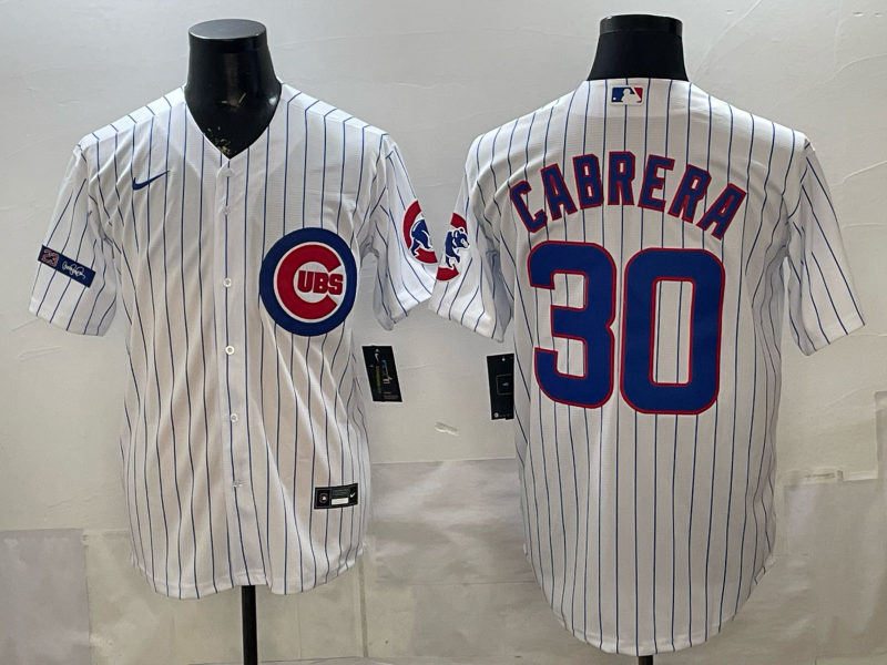 Men 2026 Chicago Cubs #30 Cabrera white Game Nike MLB Jersey 03001->cleveland indians->MLB Jersey